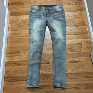 Mens stone Washed Gray Skinny Jeans
